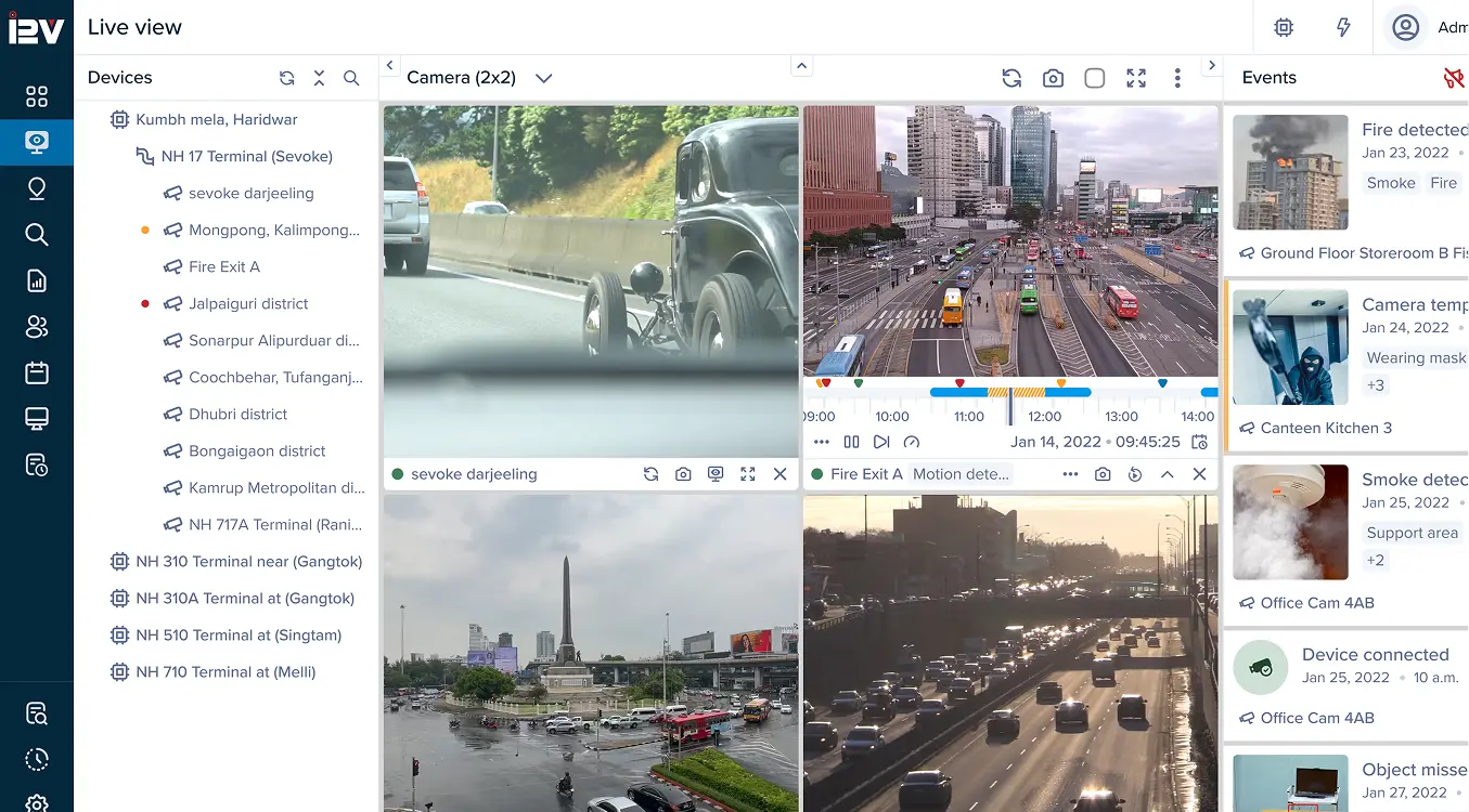 Live camera feeds