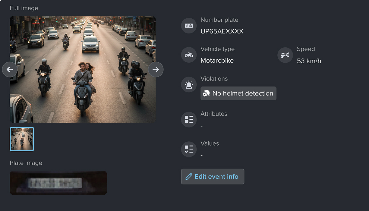 No helmet detection