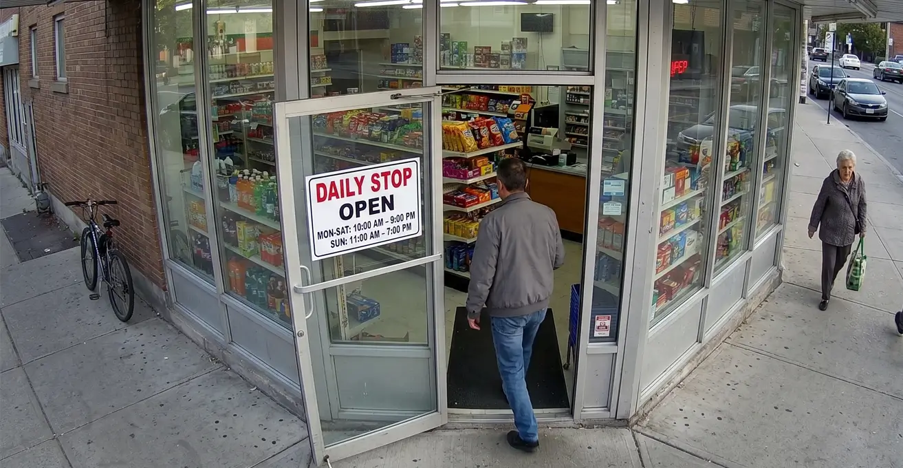 Shop door schedule compliance