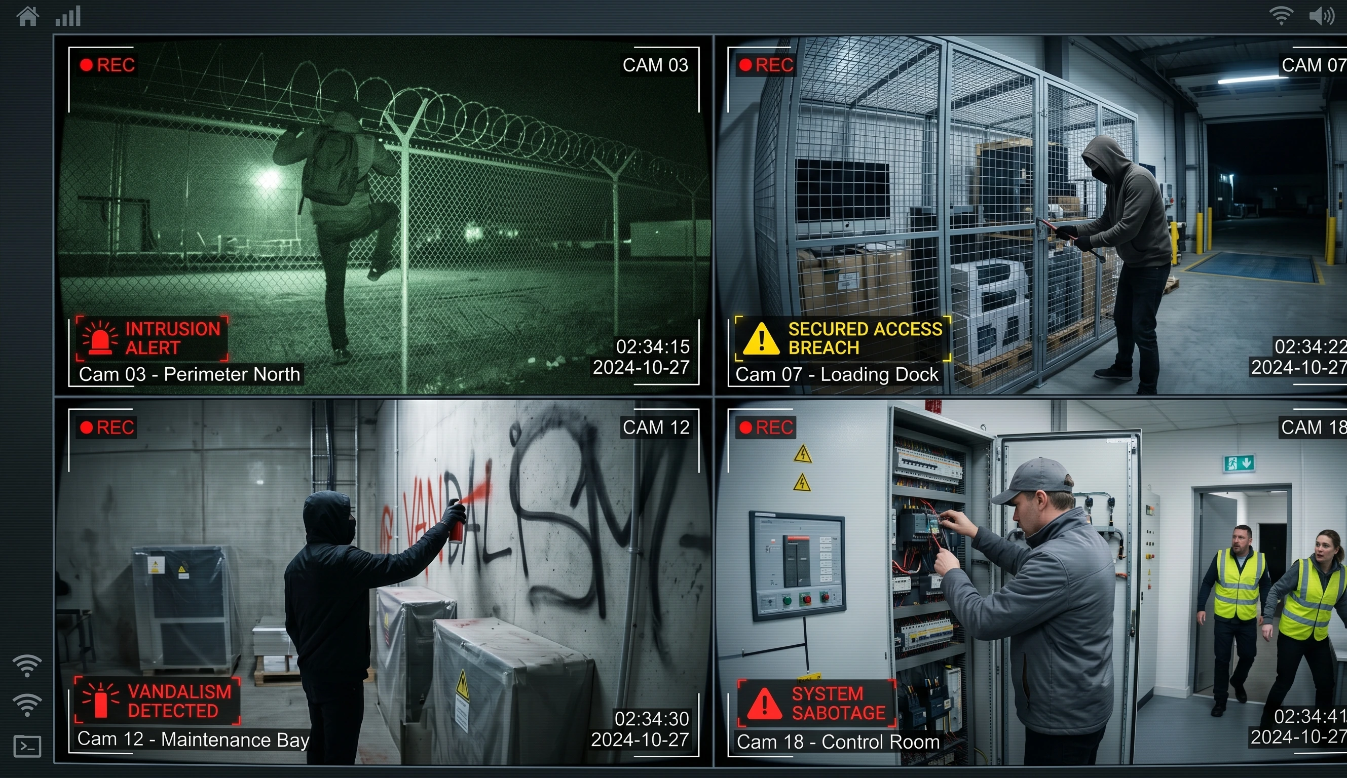 Persistent security and sabotage threats